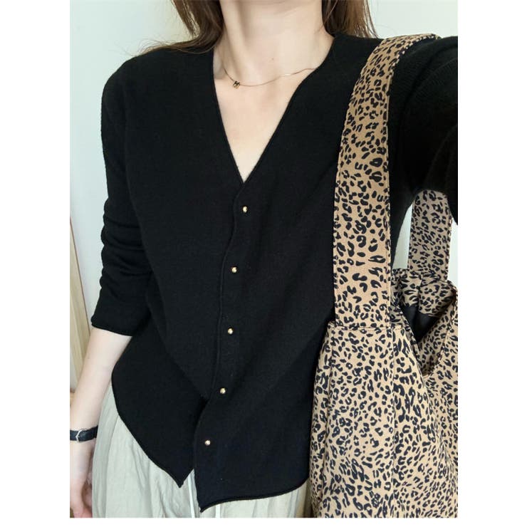 Vネック ニットカーディガン レディース | JS FASHION | 詳細画像6 