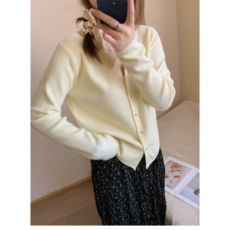 Vネック ニットカーディガン レディース | JS FASHION | 詳細画像14 