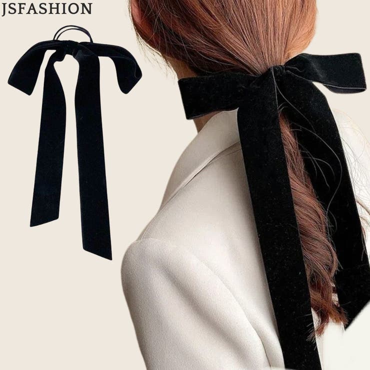 リボン ヘアゴム ベロア | JS FASHION | 詳細画像1 