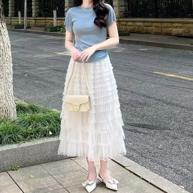 チュールスカート レディース ロング丈 | JS FASHION | 詳細画像8 