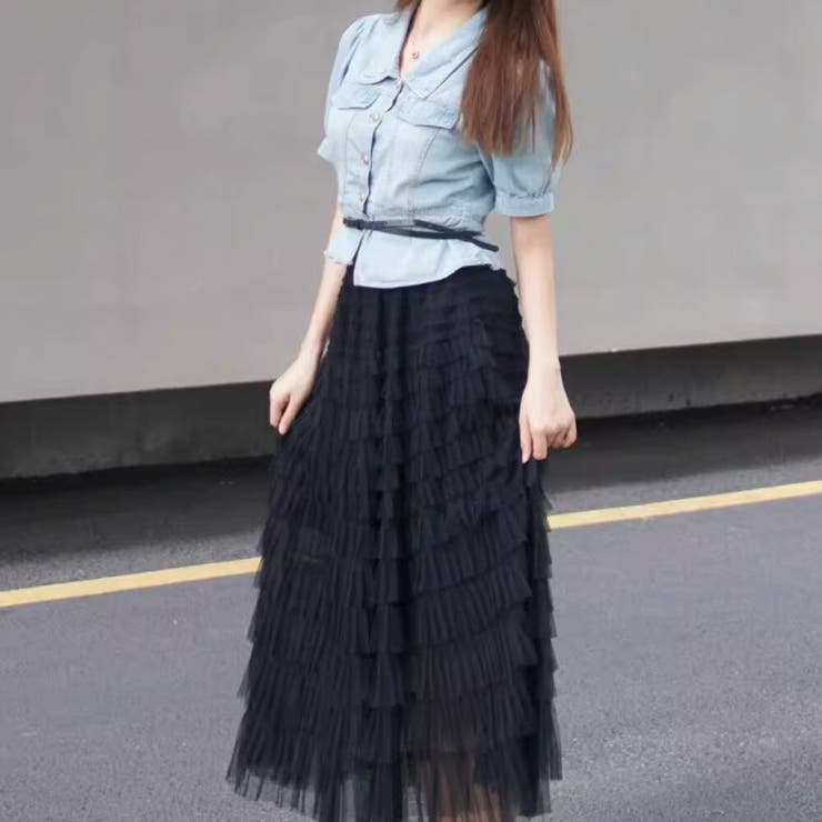 チュールスカート レディース ロング丈 | JS FASHION | 詳細画像9 