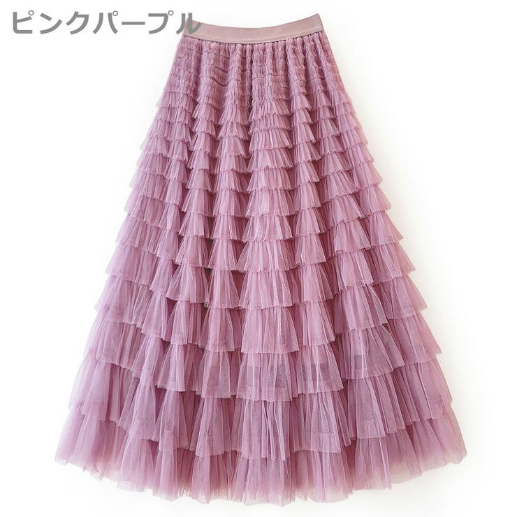 チュールスカート レディース ロング丈 | JS FASHION | 詳細画像15 