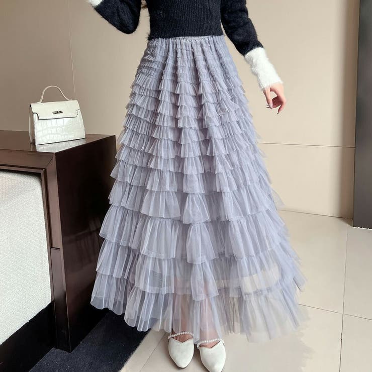 チュールスカート レディース ロング丈 | JS FASHION | 詳細画像6 
