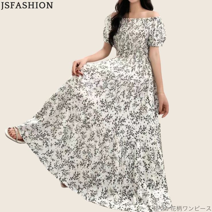 リゾートワンピース 花柄ワンピース オフショルダー | JS FASHION | 詳細画像4 