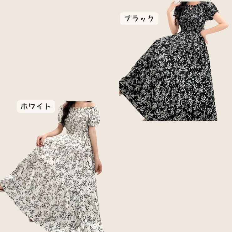 リゾートワンピース 花柄ワンピース オフショルダー | JS FASHION | 詳細画像11 