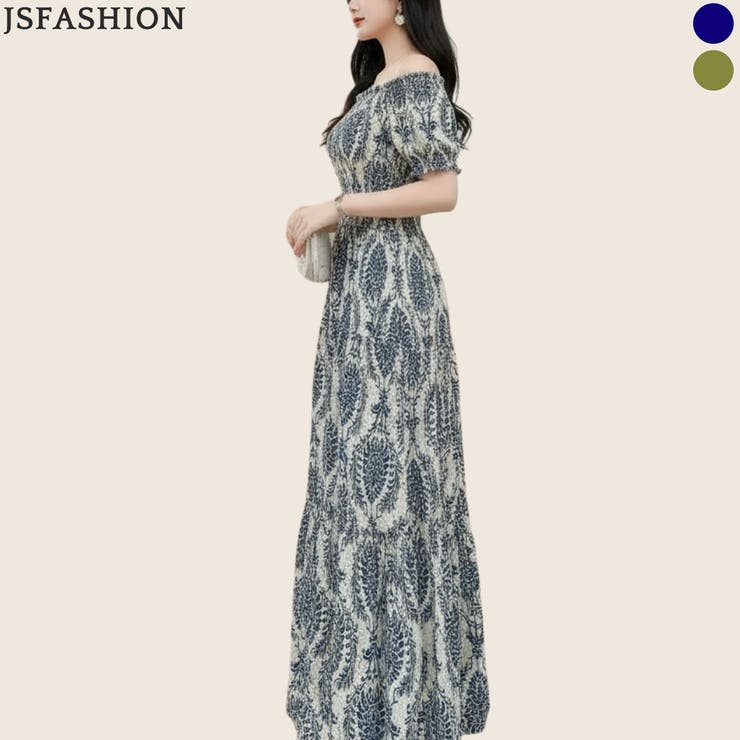 リゾートワンピース レディース オフショルダーマキシワンピース | JS FASHION | 詳細画像4 