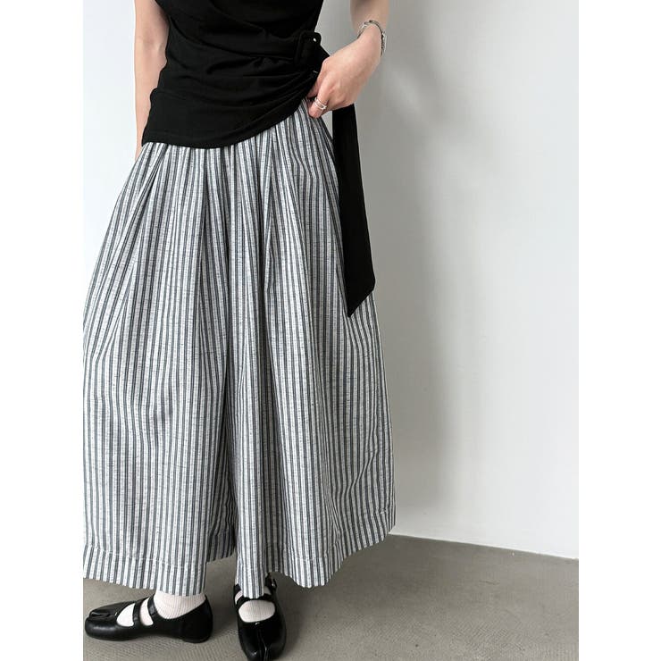 ストライプ ワイドパンツ レディース | JS FASHION | 詳細画像10 