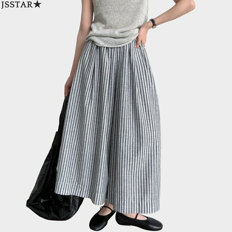 ストライプ ワイドパンツ レディース | JS FASHION | 詳細画像2 