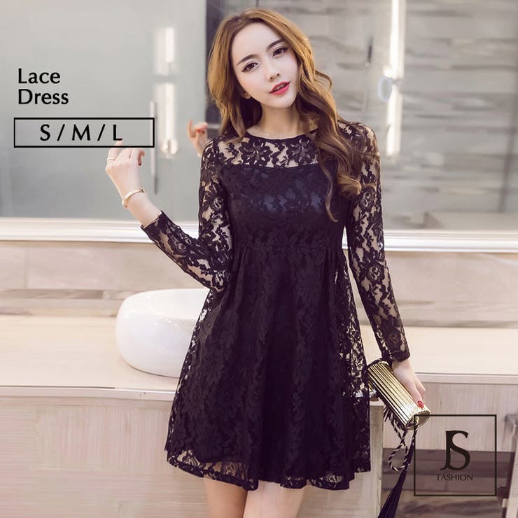 L 透け感 レース ワンピース ブラック ミニワンピ レディース パーティ Ⅲ L 透け感 レース ワンピース ブラック ミニワンピ レディース パーティ Ⅲ