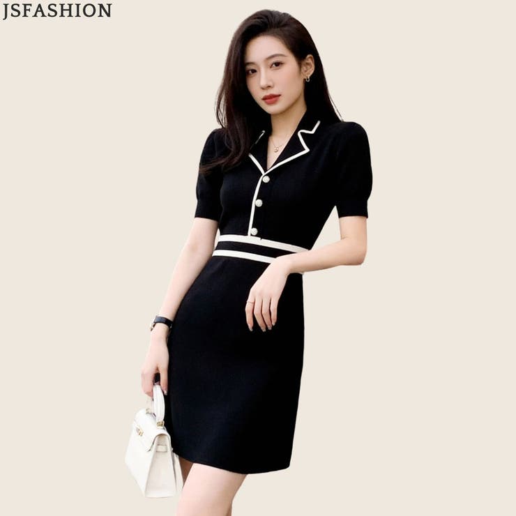 サマーニットワンピース レディース ショート丈 | JS FASHION | 詳細画像1 