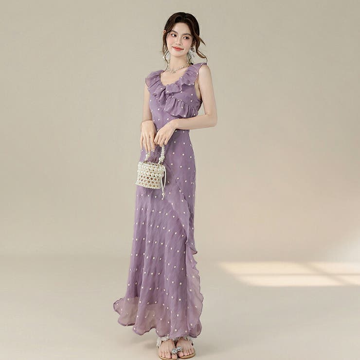 ドットワンピース 夏 ロングワンピース | JS FASHION | 詳細画像6 