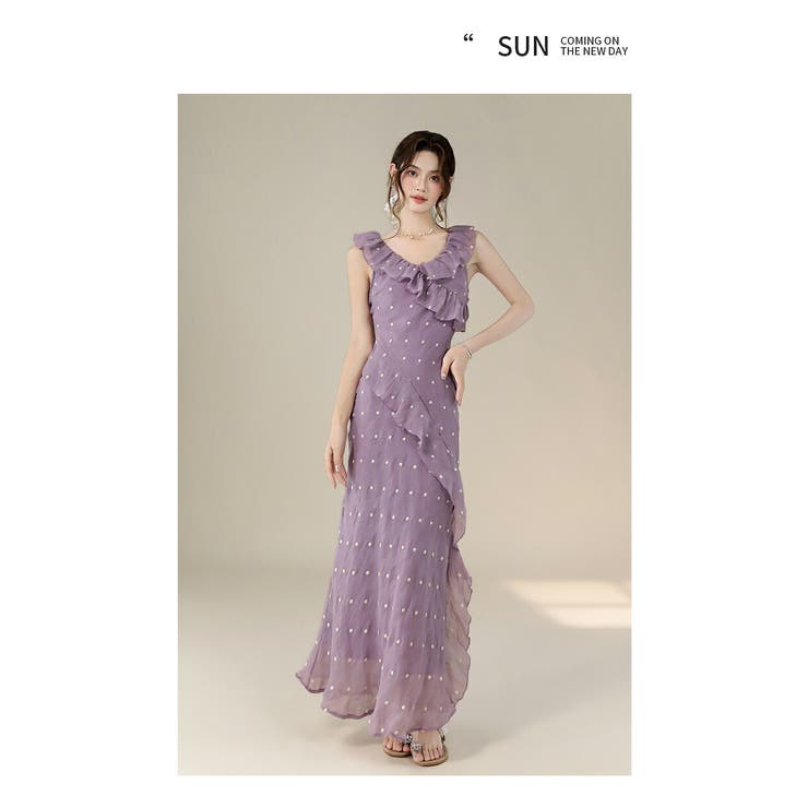 ドットワンピース 夏 ロングワンピース | JS FASHION | 詳細画像9 