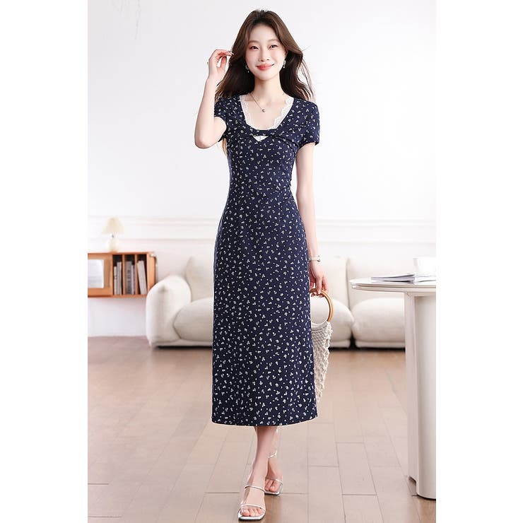 小花柄ワンピース 夏 ロングワンピース | JS FASHION | 詳細画像5 