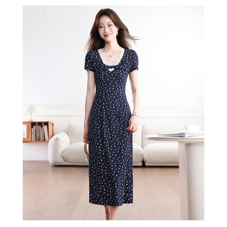 小花柄ワンピース 夏 ロングワンピース | JS FASHION | 詳細画像3 