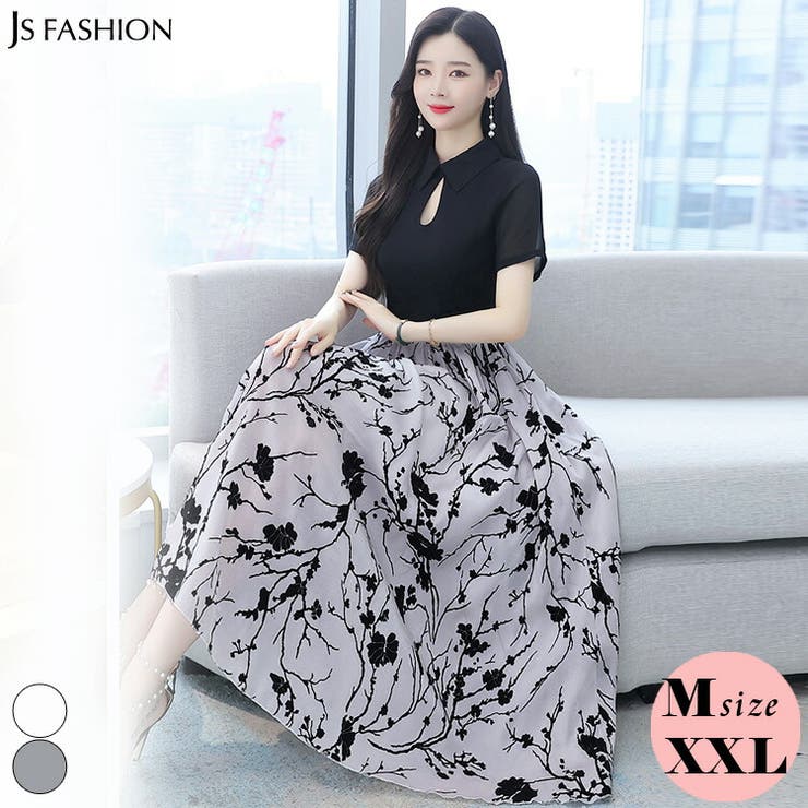 花柄 ワンピース 全2色[品番：JSFW0010366]｜JS FASHION（ジェー