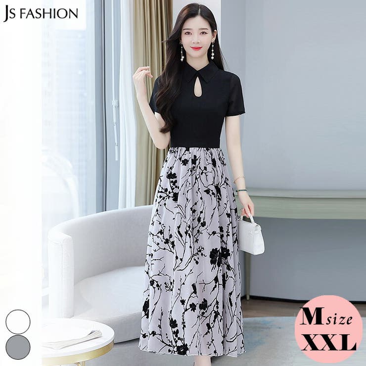 花柄 ワンピース 全2色[品番：JSFW0010366]｜JS FASHION（ジェー