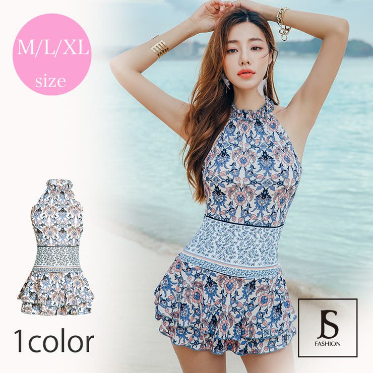 フリルネックワンピース水着 柄プリント 花柄 品番 Jsfw Js Fashion ジェーエスファッション のレディースファッション通販 Shoplist ショップリスト