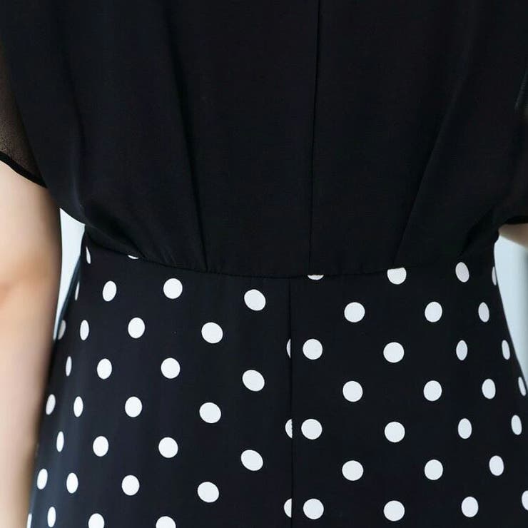 TADASHI SHOJI ドット柄 Aラインワンピース サイズ2 TADASHI SHOJI