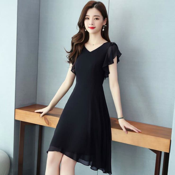 Aライン ワンピース 全2色[品番：JSFW0010575]｜JS FASHION