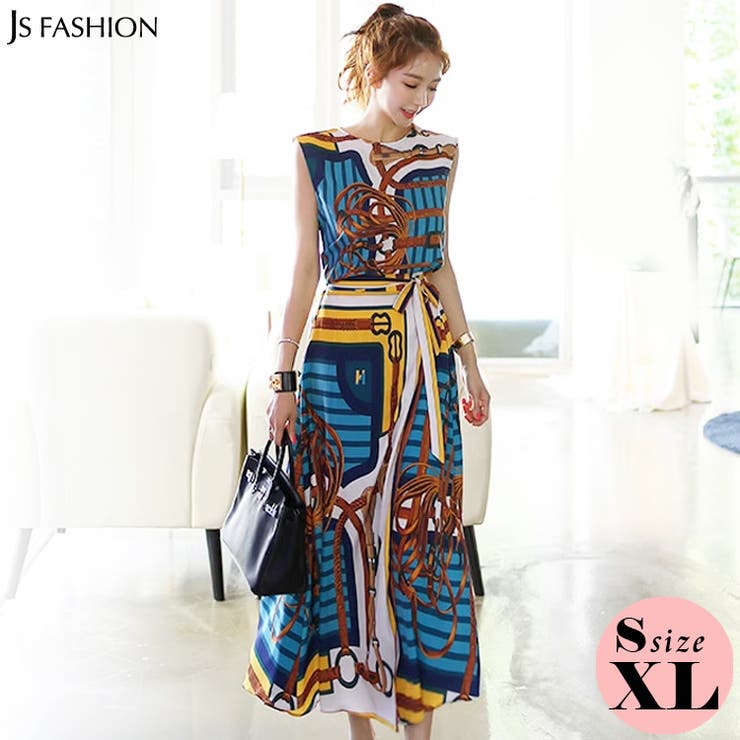 セットアップ チェーン柄 トップスとスカート上下セット | JS FASHION | 詳細画像1 