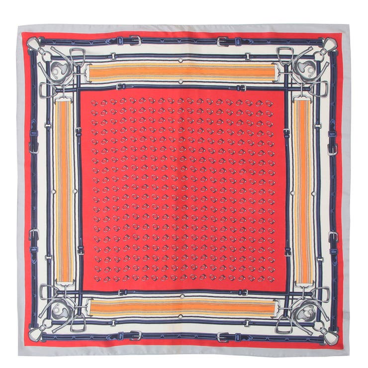 【C】 | 90x90cmサイズ ヴィンテージ風サテン生地スカーフ | JULIA BOUTIQUE