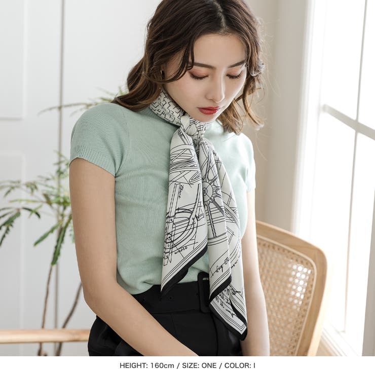 90x90cmサイズ ヴィンテージ風サテン生地スカーフ | JULIA BOUTIQUE | 詳細画像11 