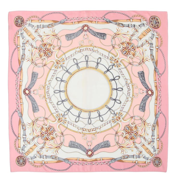 【O】 | 90x90cmサイズ ヴィンテージ風サテン生地スカーフ | JULIA BOUTIQUE