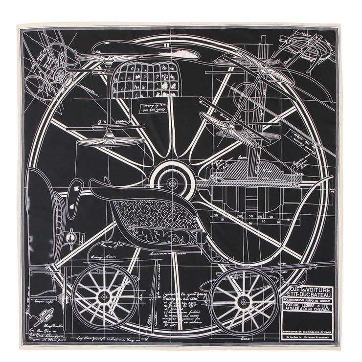 90x90cmサイズ ヴィンテージ風サテン生地スカーフ | JULIA BOUTIQUE | 詳細画像24 