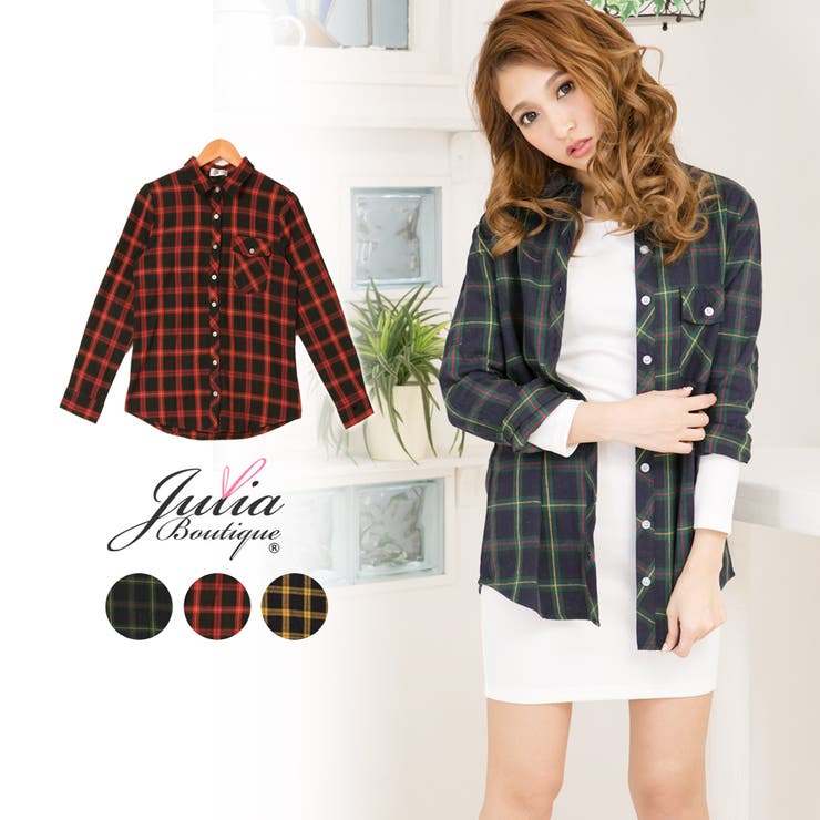 15春夏 春コーデに着回し 上質チェックシャツ ブラウス 品番 Ba Julia Boutique ジュリアブティック のレディースファッション通販 Shoplist ショップリスト