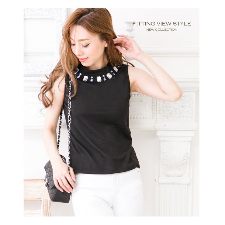 ハイネックノースリーブ ビジュードレス★150㎝ ハイネックノースリーブ ビジュードレス☆150㎝ オトナに着れる