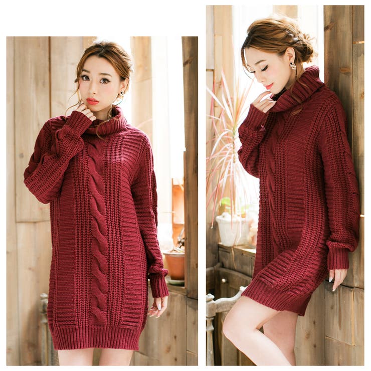 オンナらしい王道な華奢感と大人っぽさが魅力♪ケーブル編みタートルネックローゲージ… | JULIA BOUTIQUE | 詳細画像7 