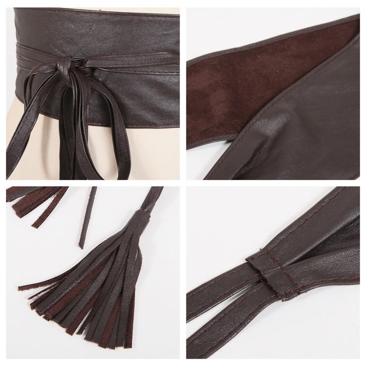 トレンド感のあるスタイリングに タッセル付きフェイクレザーサッシュベルト | JULIA BOUTIQUE | 詳細画像10 