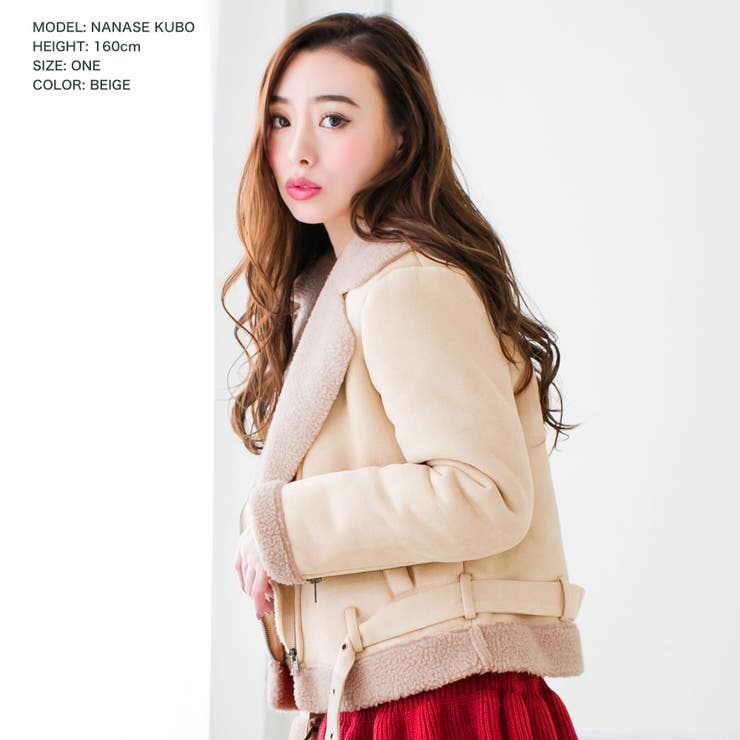 内側は全面ボア!!手放せなくなるあったかさ♪フェイクムートンライダースジャケット… | JULIA BOUTIQUE | 詳細画像14 