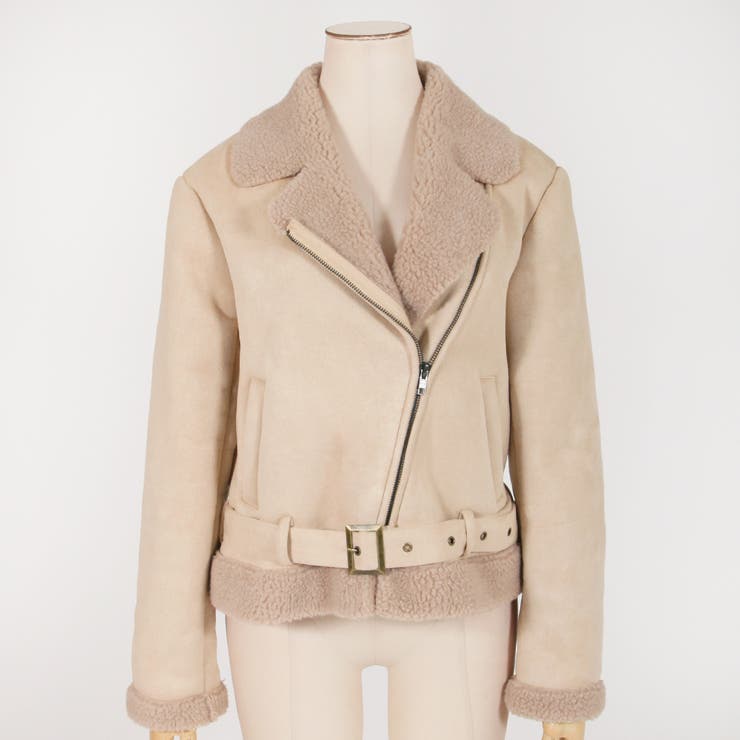 内側は全面ボア!!手放せなくなるあったかさ♪フェイクムートンライダースジャケット… | JULIA BOUTIQUE | 詳細画像4 