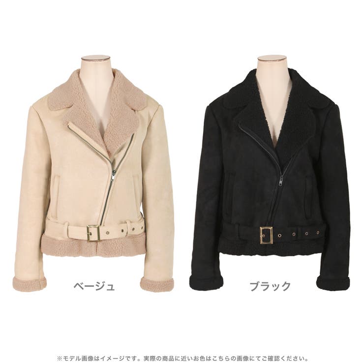 内側は全面ボア!!手放せなくなるあったかさ♪フェイクムートンライダースジャケット… | JULIA BOUTIQUE | 詳細画像9 