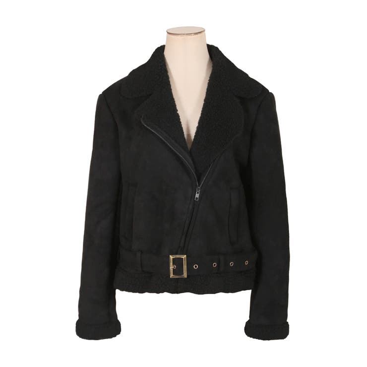 内側は全面ボア!!手放せなくなるあったかさ♪フェイクムートンライダースジャケット… | JULIA BOUTIQUE | 詳細画像2 