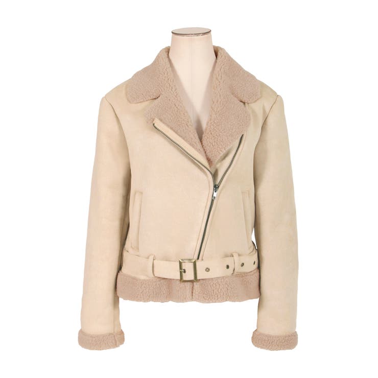 内側は全面ボア!!手放せなくなるあったかさ♪フェイクムートンライダースジャケット… | JULIA BOUTIQUE | 詳細画像3 