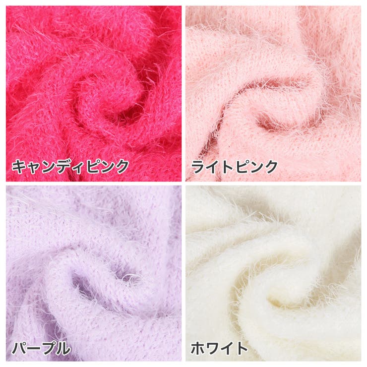 Vネックモヘアタッチ5分袖ニットトップスセーター [18016][品番