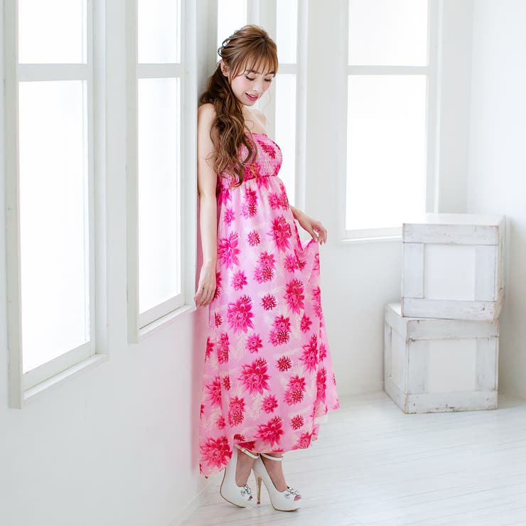 柄 無地シフォンベアマキシワンピース 品番 Ba Julia Boutique ジュリアブティック のレディースファッション通販 Shoplist ショップリスト