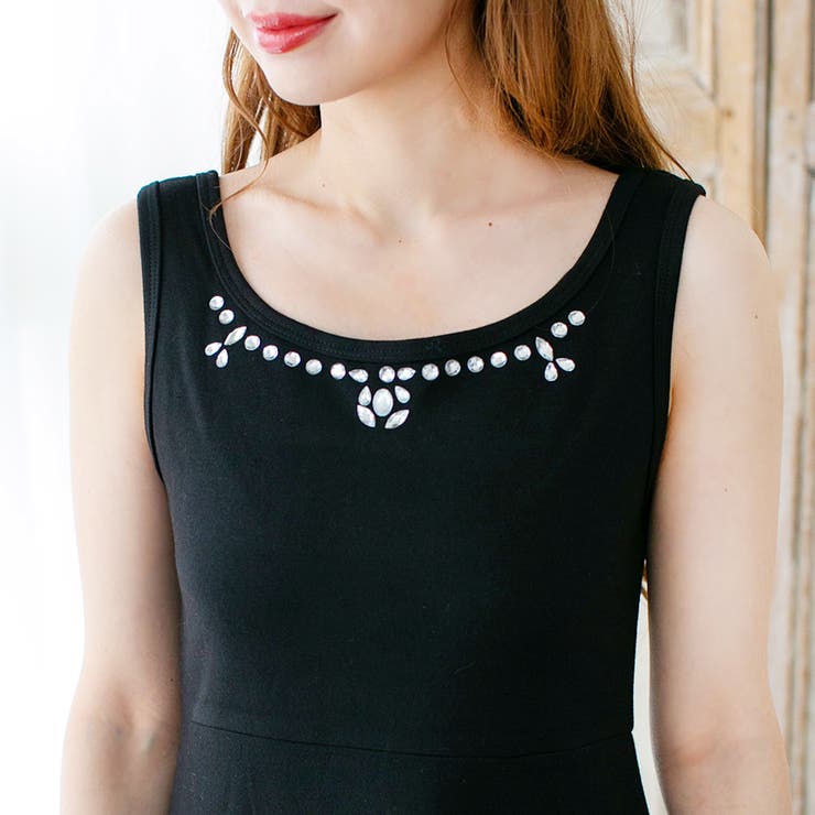 簡単におしゃ見えが出来る楽カワワンピ♪ビジュー付きノースリーブマキシワンピース … | JULIA BOUTIQUE | 詳細画像16 