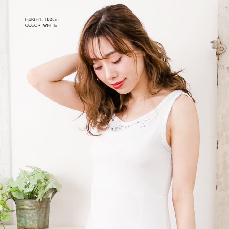 簡単におしゃ見えが出来る楽カワワンピ♪ビジュー付きノースリーブマキシワンピース … | JULIA BOUTIQUE | 詳細画像19 