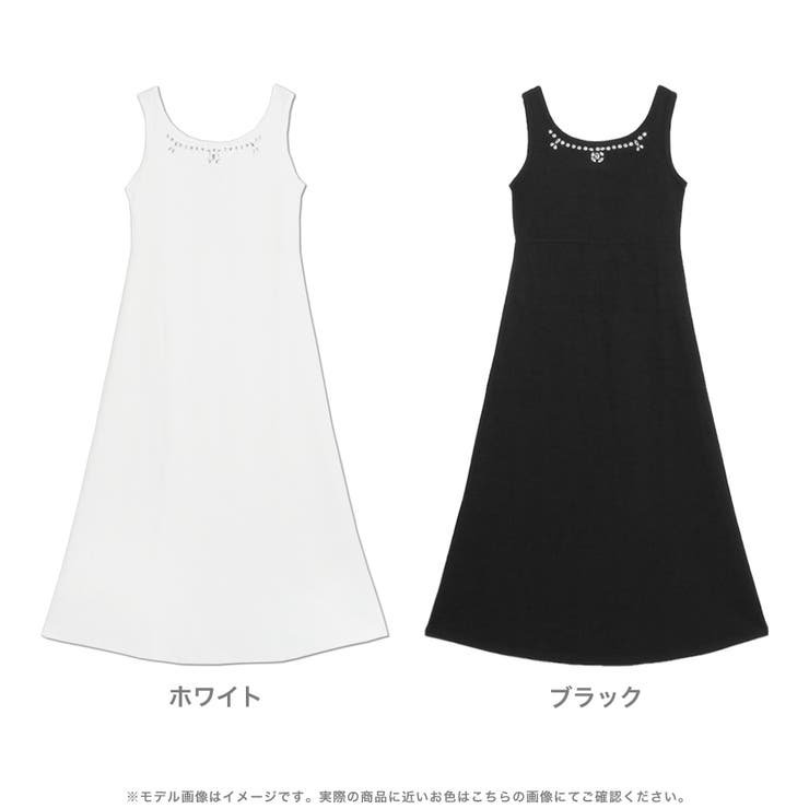 簡単におしゃ見えが出来る楽カワワンピ♪ビジュー付きノースリーブマキシワンピース … | JULIA BOUTIQUE | 詳細画像2 