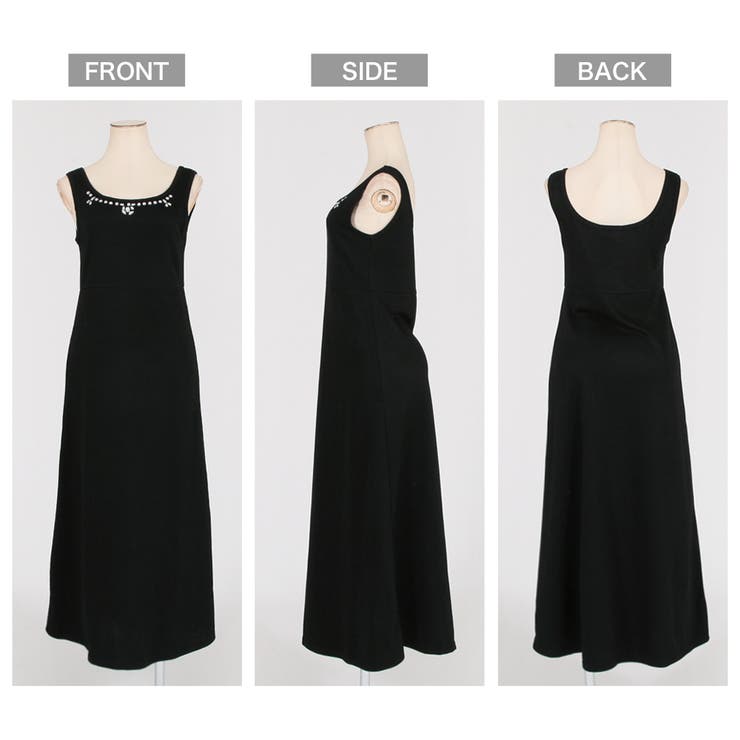 簡単におしゃ見えが出来る楽カワワンピ♪ビジュー付きノースリーブマキシワンピース … | JULIA BOUTIQUE | 詳細画像9 