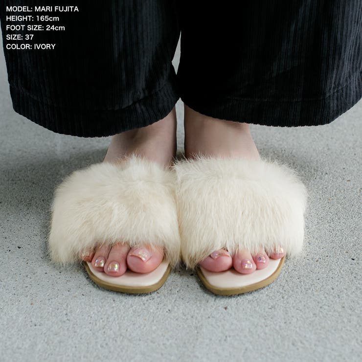 フラットフェイクファーサンダル  | JULIA BOUTIQUE | 詳細画像14 