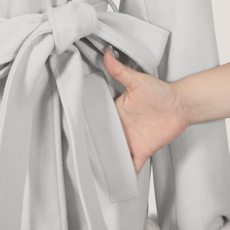 フード付フェイクファーロングコートガウンコート  | JULIA BOUTIQUE | 詳細画像26 