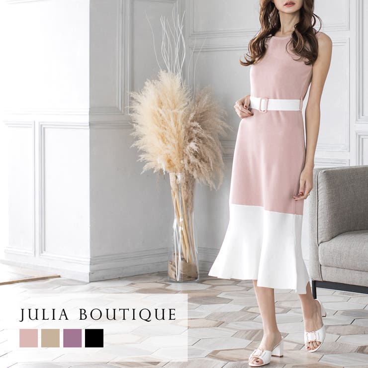 バイカラーニットノースリーブマーメイドワンピース 品番 Ba Julia Boutique ジュリアブティック のレディースファッション通販 Shoplist ショップリスト