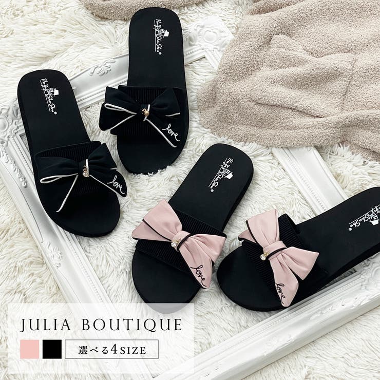 パイピングリボンフラットサンダル  | JULIA BOUTIQUE | 詳細画像1 
