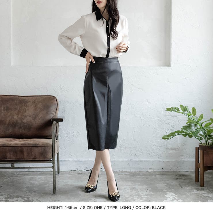 丈が選べるレザータイトスカート [品番：BA000004919]｜JULIA BOUTIQUE