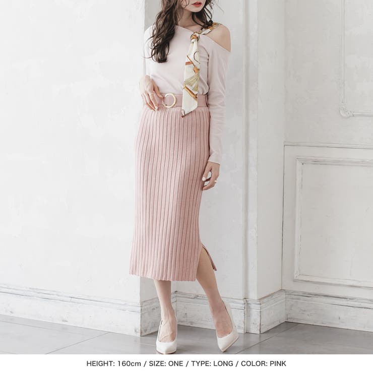 丈が選べるバックルベルト付リブニットスカート [21540 ロングスカート | JULIA BOUTIQUE | 詳細画像23 