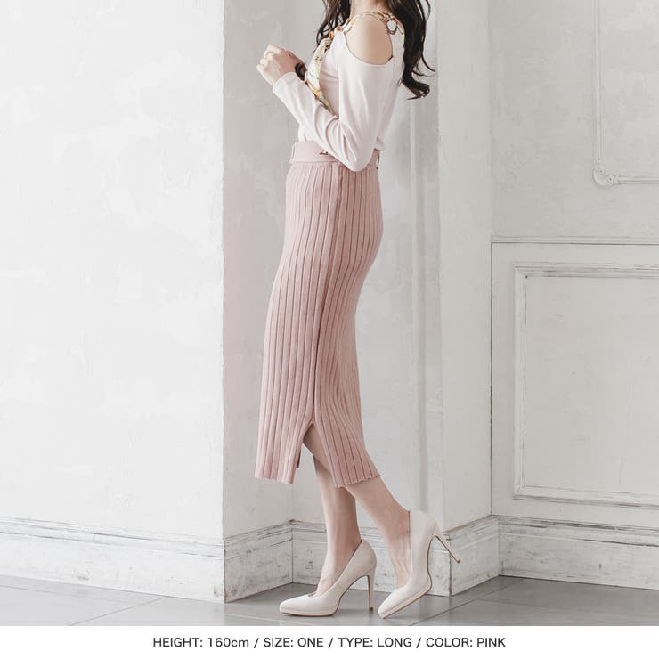 丈が選べるバックルベルト付リブニットスカート [21540 ロングスカート | JULIA BOUTIQUE | 詳細画像24 